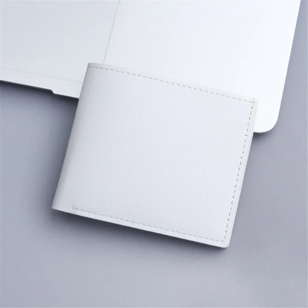 A34 Men Short Pu Leather Wallets Vintage Thin Male Credit Card Holder Black Small Money Purses large capacity card holder Bag