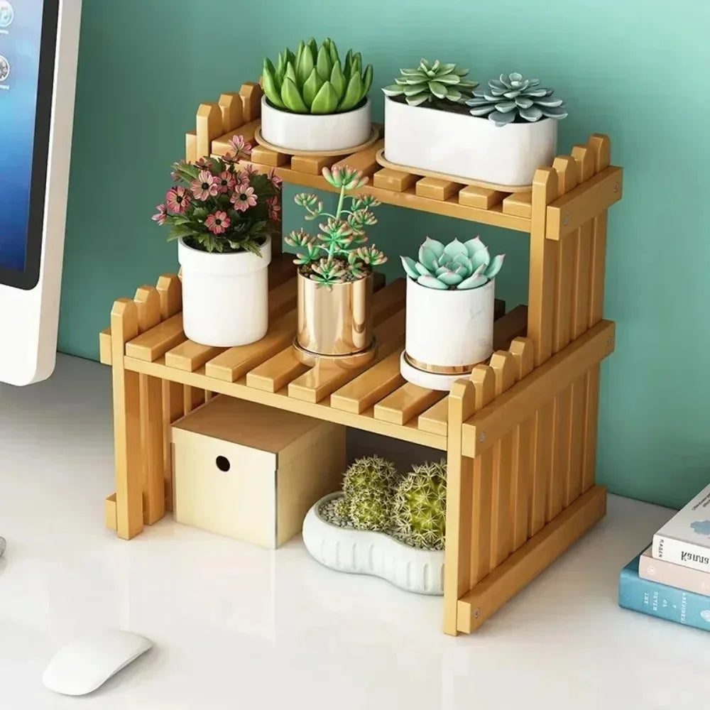 A26 Indoor Plant Rack Living Room Floor-standing Balcony Flower Pot Storage Rack