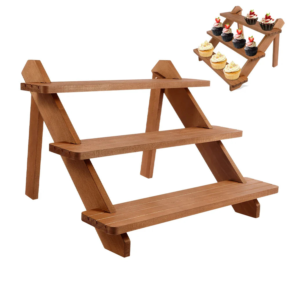 A48 Wooden Display Stand Stand Small Figurine Storage Rack