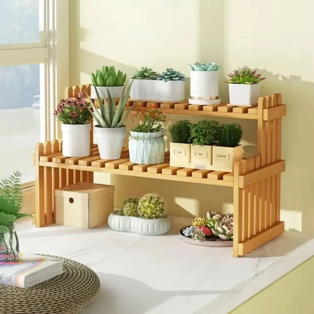 A26 Indoor Plant Rack Living Room Floor-standing Balcony Flower Pot Storage Rack