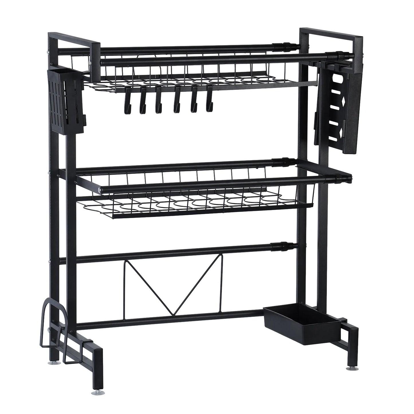 A180 Retractable bowl drain rack multifunctional dish storage rack