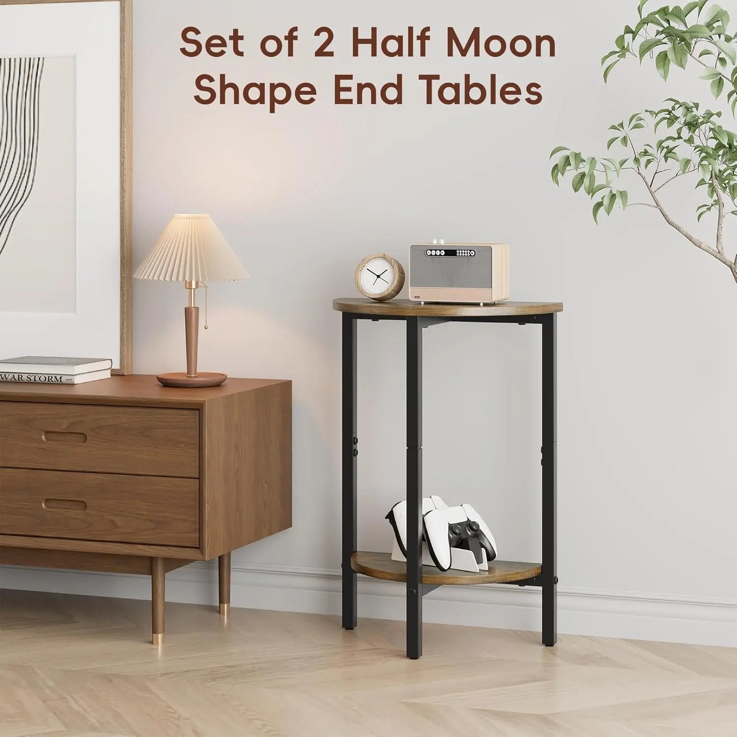 A78 side table, double layer small sofa side table, small round coffee side table, thin sofa table,