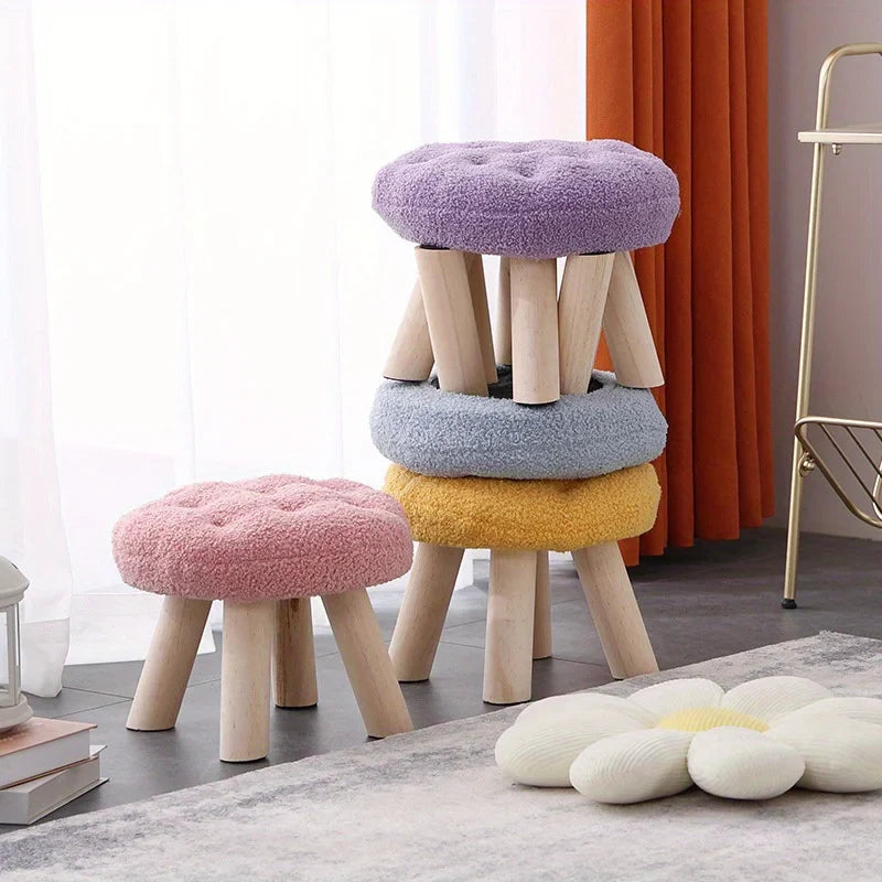A58 Flower stool footstool shoe bench sofa coffee table low stool small round stool