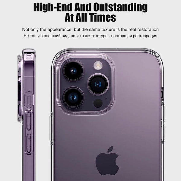 B23 Luxury Clear Silicone Phone Case for iPhone 14/15/16/17
