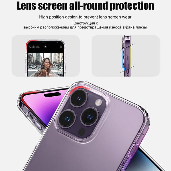 B23 Luxury Clear Silicone Phone Case for iPhone 14/15/16/17