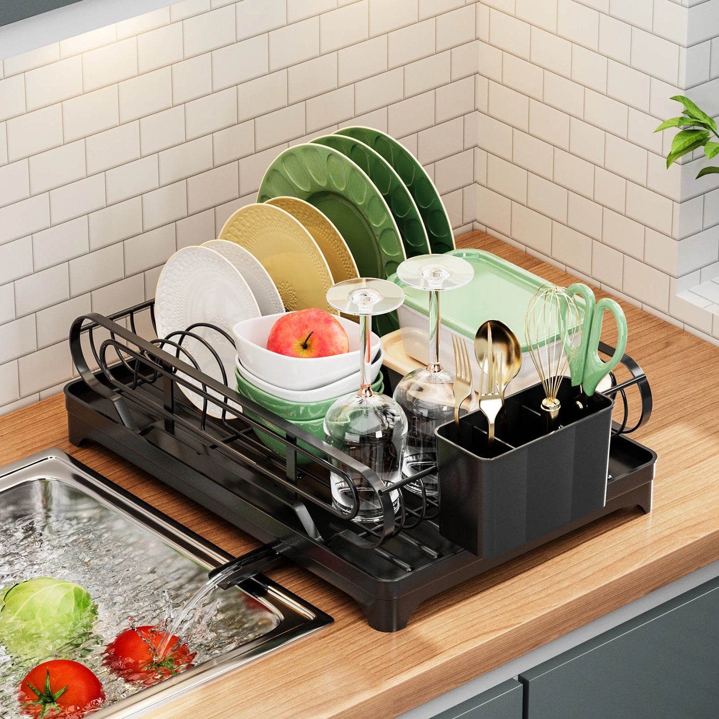 Dish Rack with Drip Tray